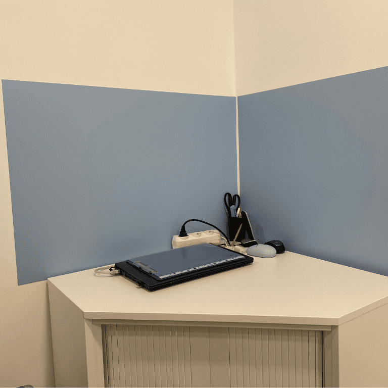Wandschutz Arbeitsecke